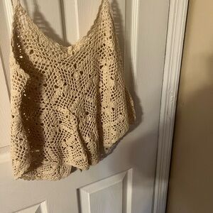Forever 21 Cream Crochet Camisole Tank